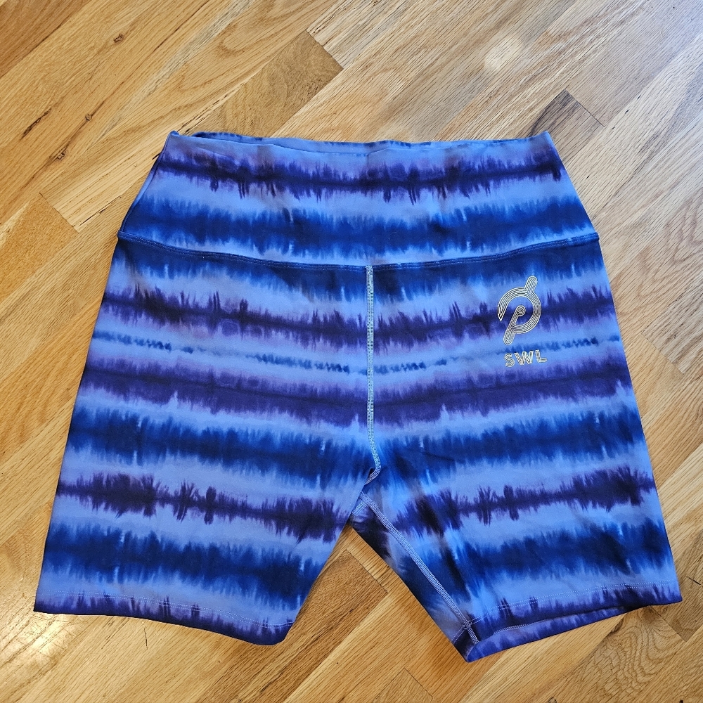 Peloton Vibrant Blue and Purple Shorts